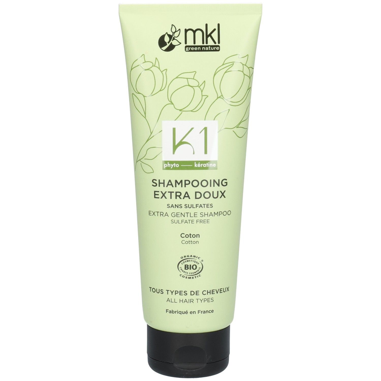 MKL Green Nature K1 Bio Shampoo Extra Milde, 250ml Flasche. Phyto-Keratin, Sulfatfrei, Bio-zertifiziert.