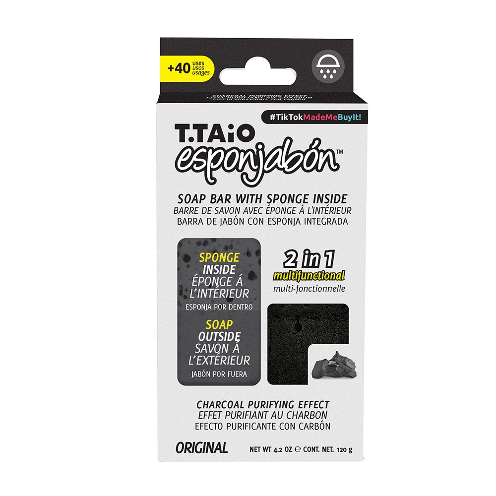 Esponjabon 2-in-1 Kohleseifenschwamm