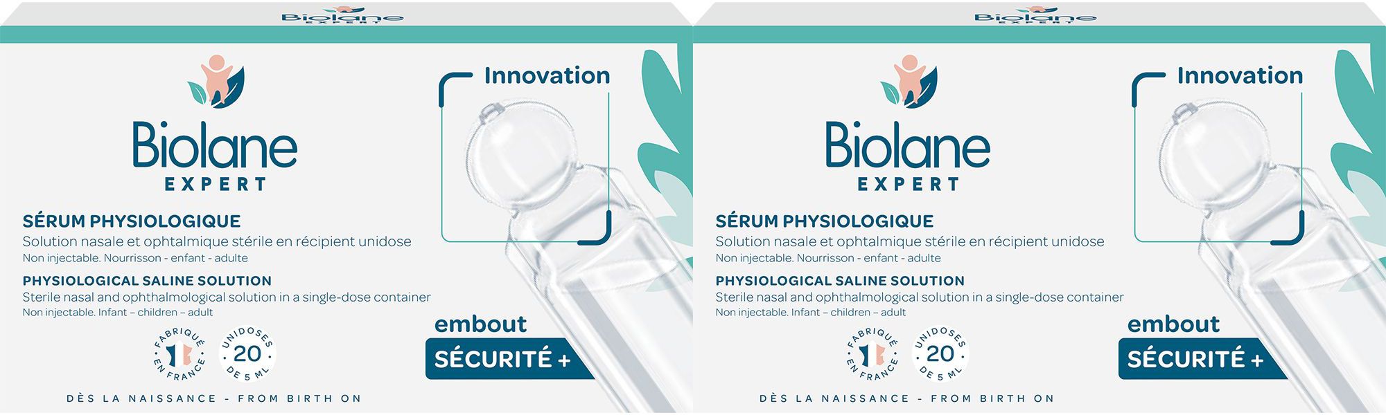Biolane Expert - Sérum Physiologique - Solution nasale stérile - 20 unidoses