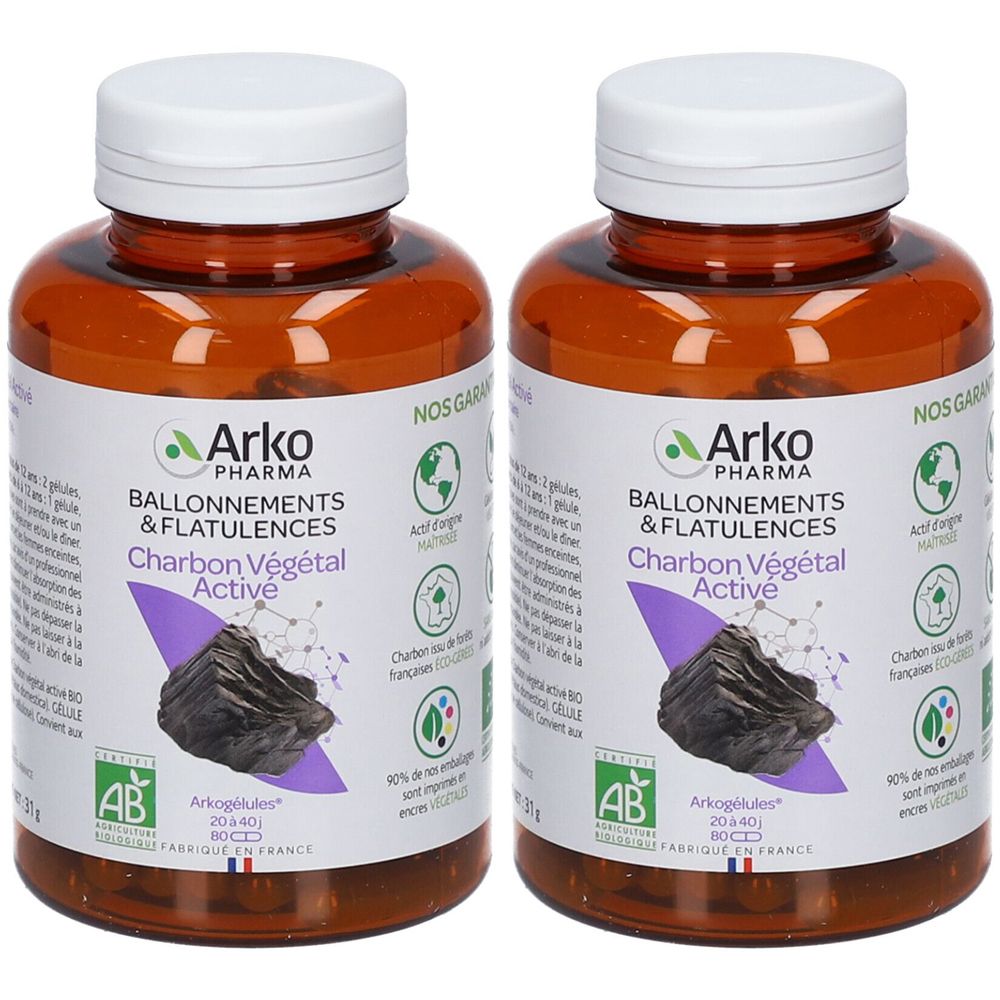 Arkopharma Arkogélules Charbon végétal activé bio