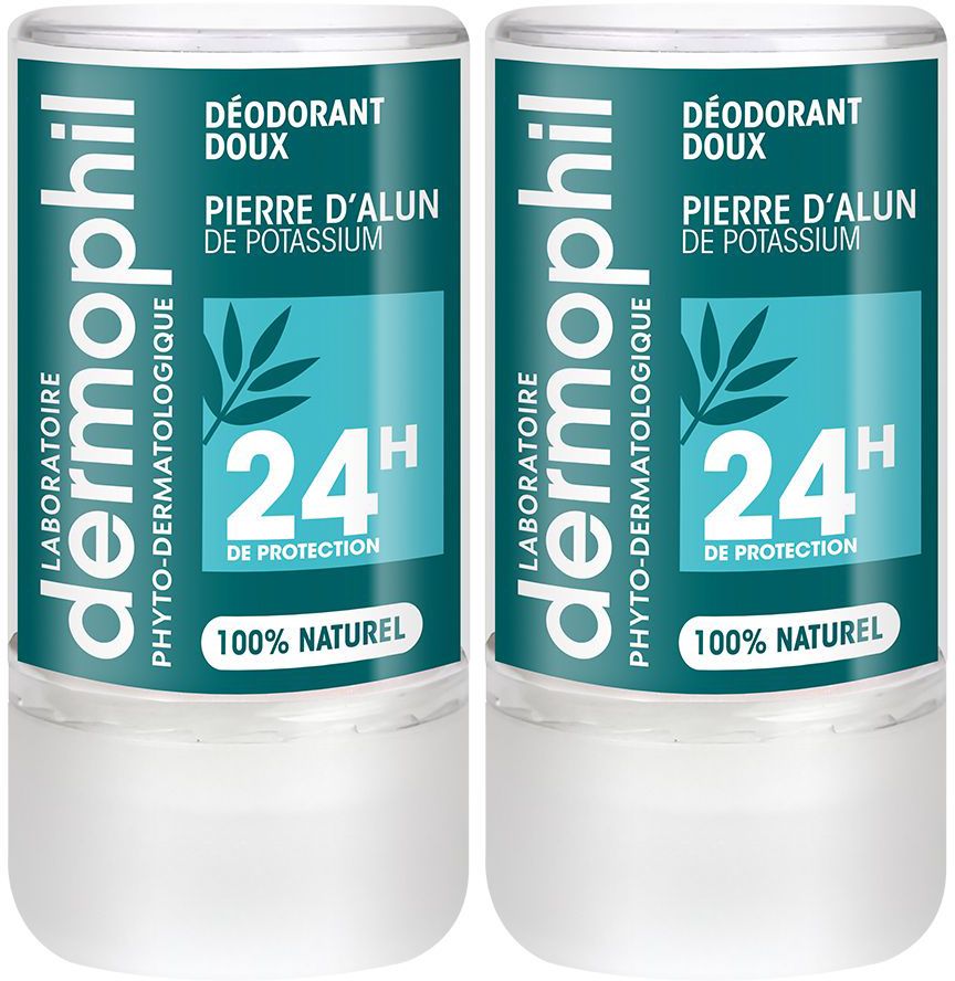 DERMOPHIL Déodorant Doux Pierre d'Alun 100% naturelle