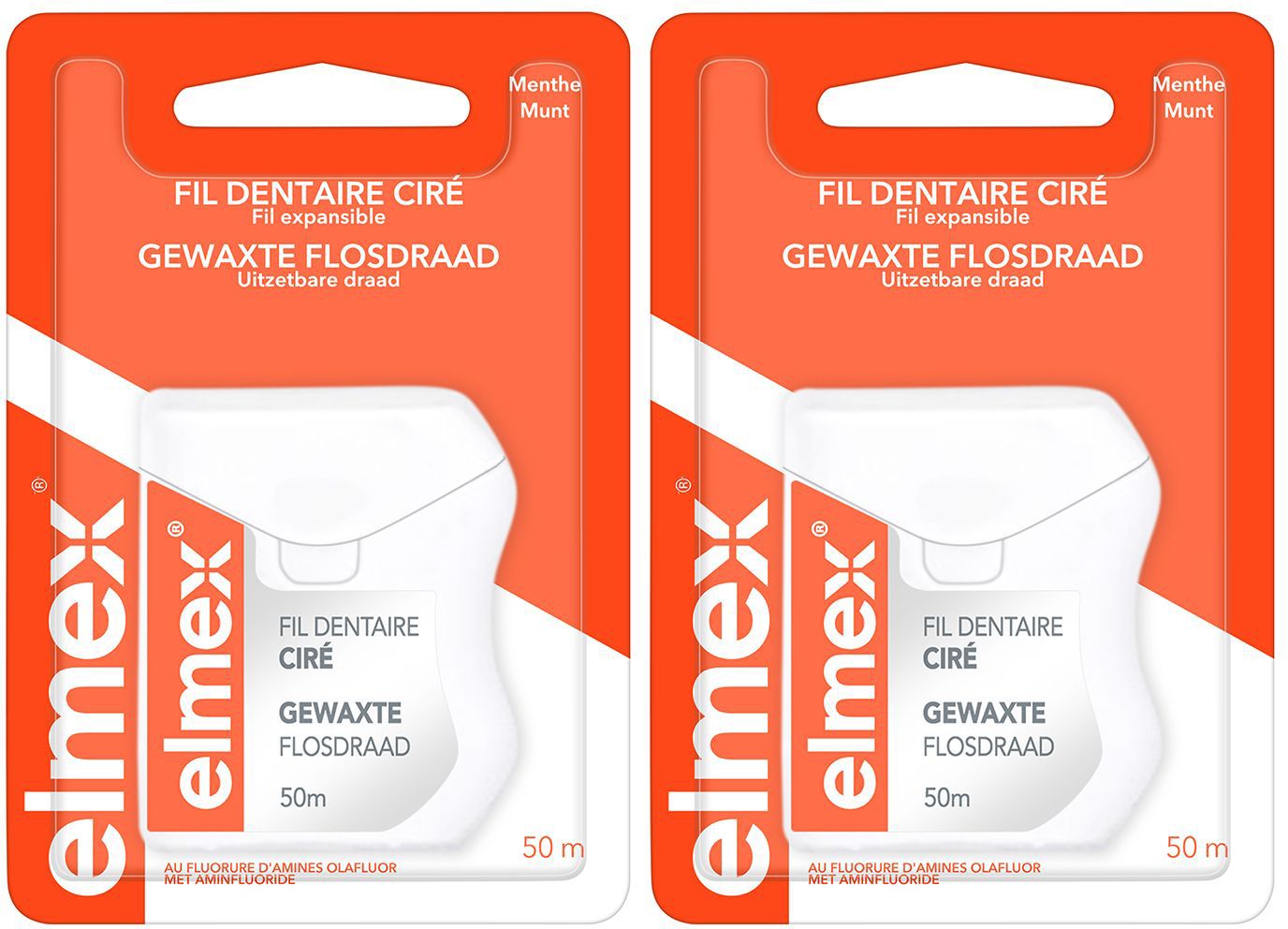 elmex® Fil dentaire ciré et mentholé avec distributeur