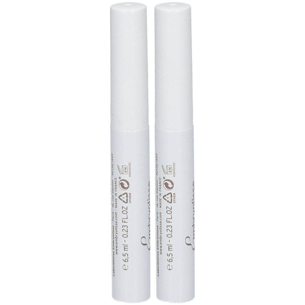 Twee witte tubes met schroefdop. Bedrukking met productinformatie en logo.