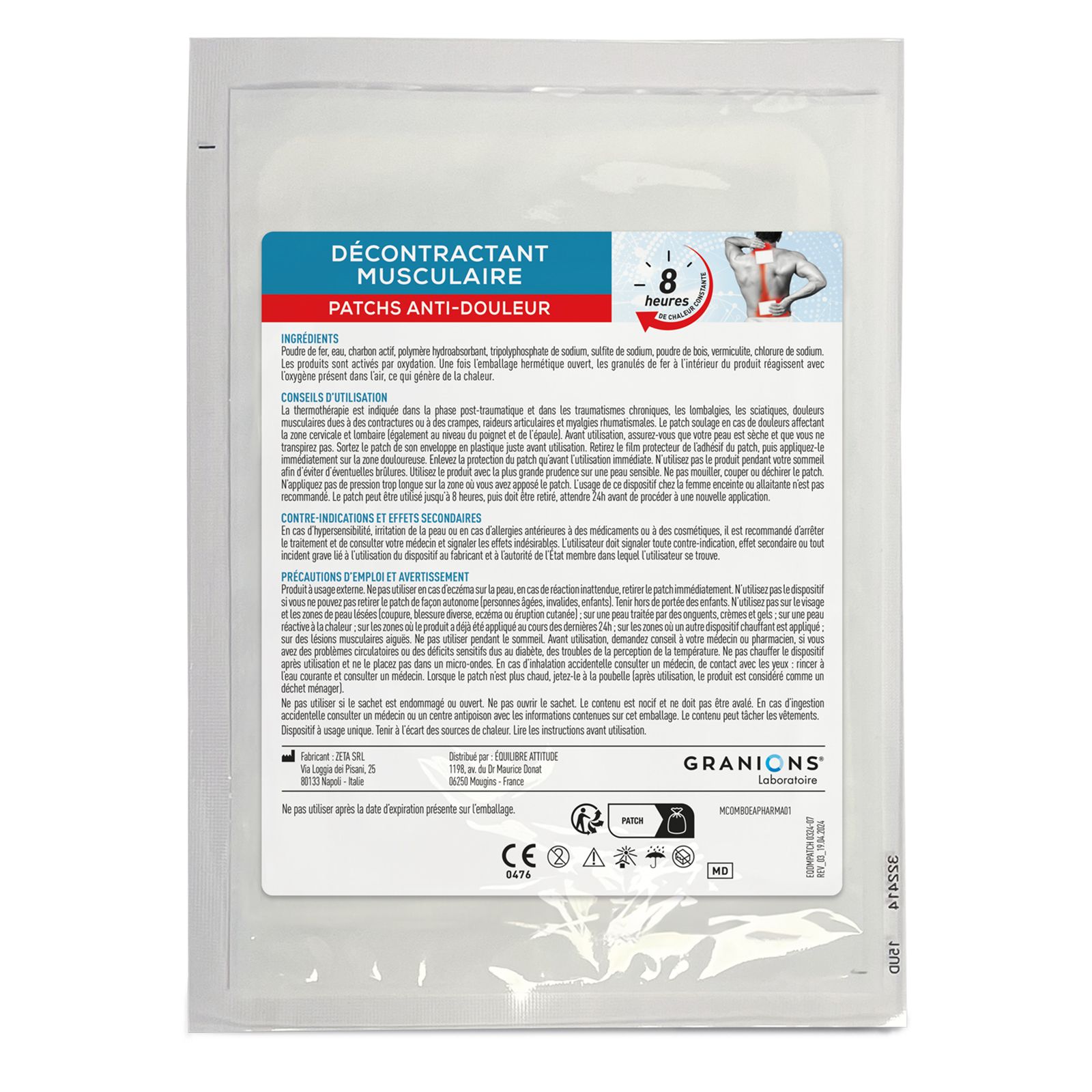 Granions® Laboratoire Décontractant Musculaire Patchs Anti-Douleur 5 pc(s) Pansement(S) view 2
