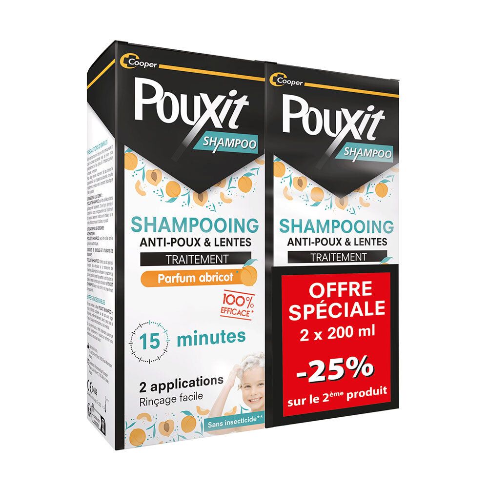 Pouxit Anti-luizen- en Netenshampoo Abrikoosparfum 400 Shampoo