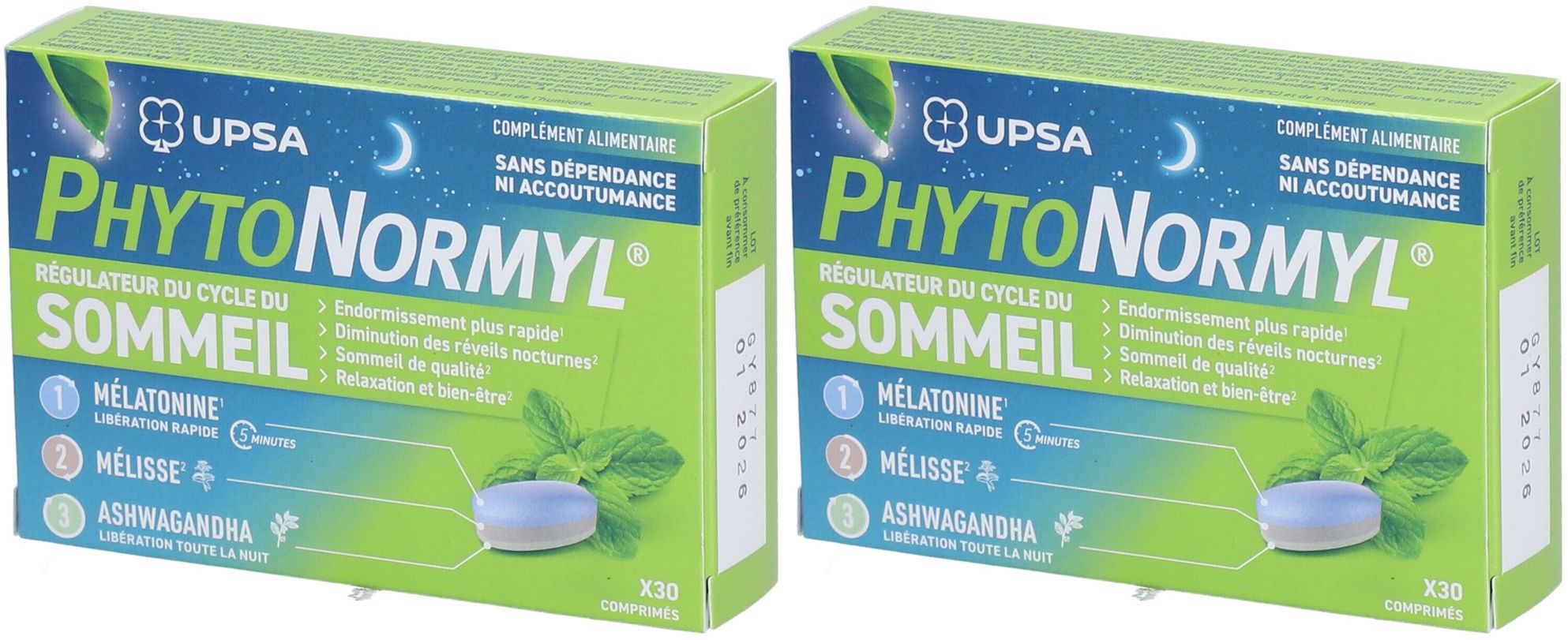Phytonormyl Upsa, 30 comprimés - Adulte - Complément Alimentaire pour réguler le cycle du sommeil