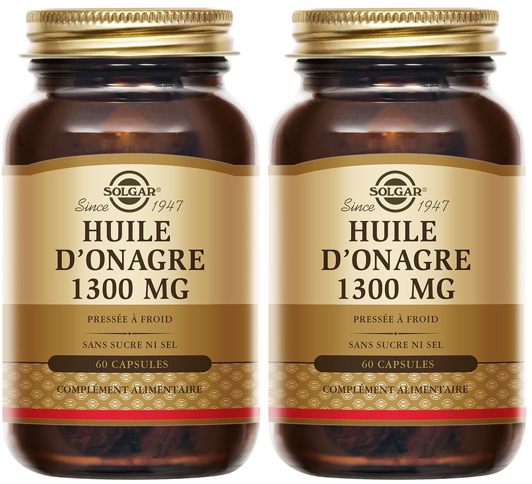 Solgar Huile d'Onagre 1300mg - Equilibre Féminin - Maintien des tissus de la peau