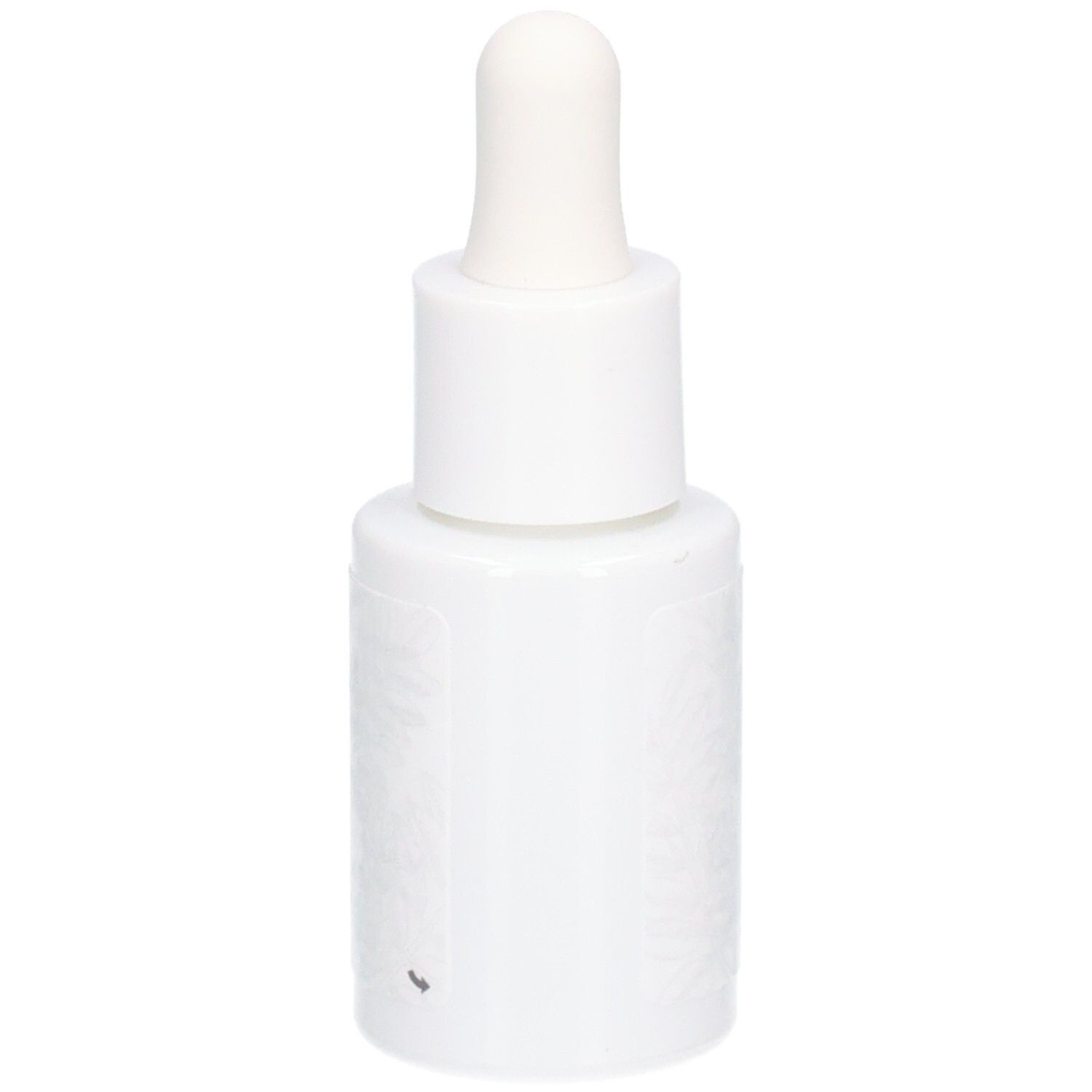 Weiße Flasche mit Tropfer. Aufschrift: Vitry Botaceutics, Sérum SOS Sécheresse, Dryness SOS Serum. 15 ml, 0.5 FL.OZ. Hergestellt in Frankreich.