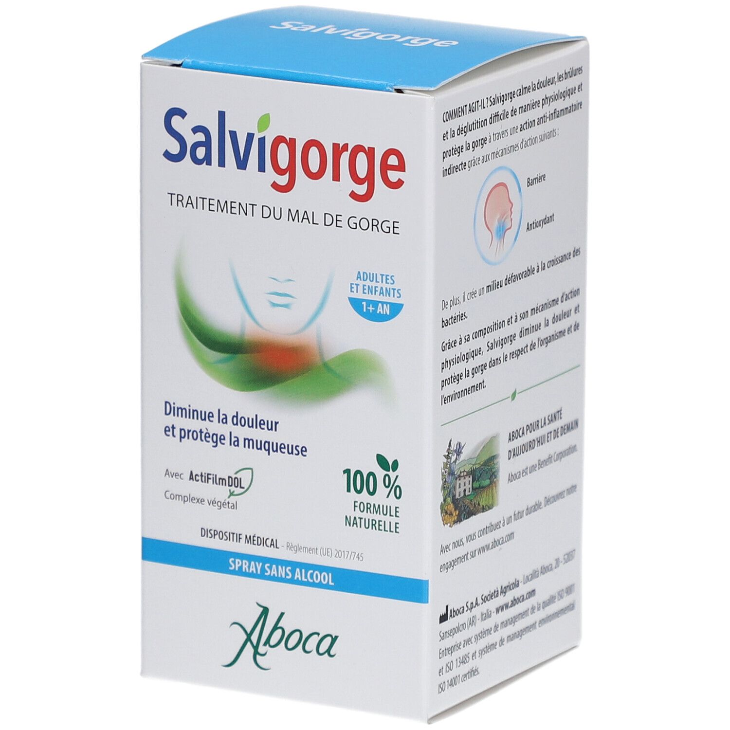Aboca Salvigorge 2 act Spray Sans Alcool