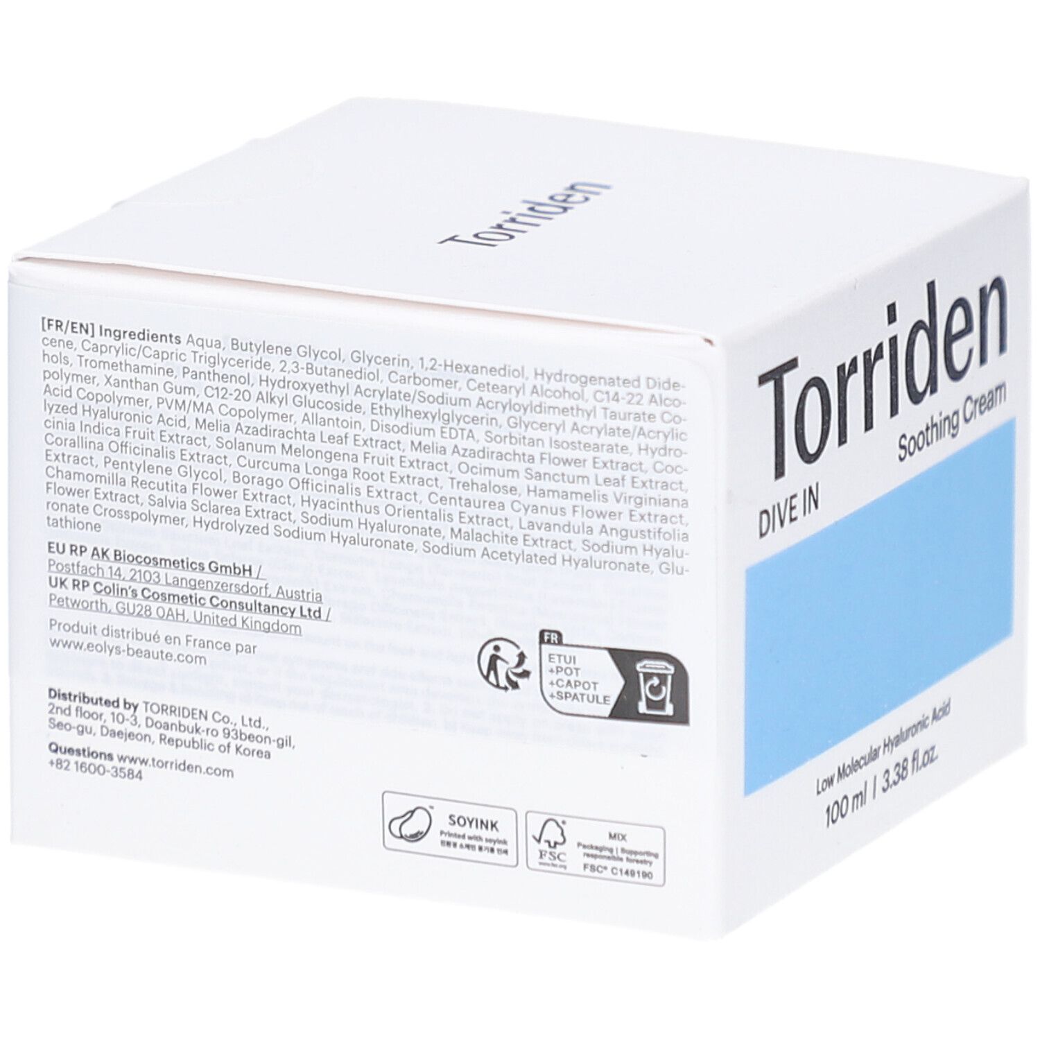 TORRIDEN Beruhigende Creme - niedermolekularer Hyaluronsäure