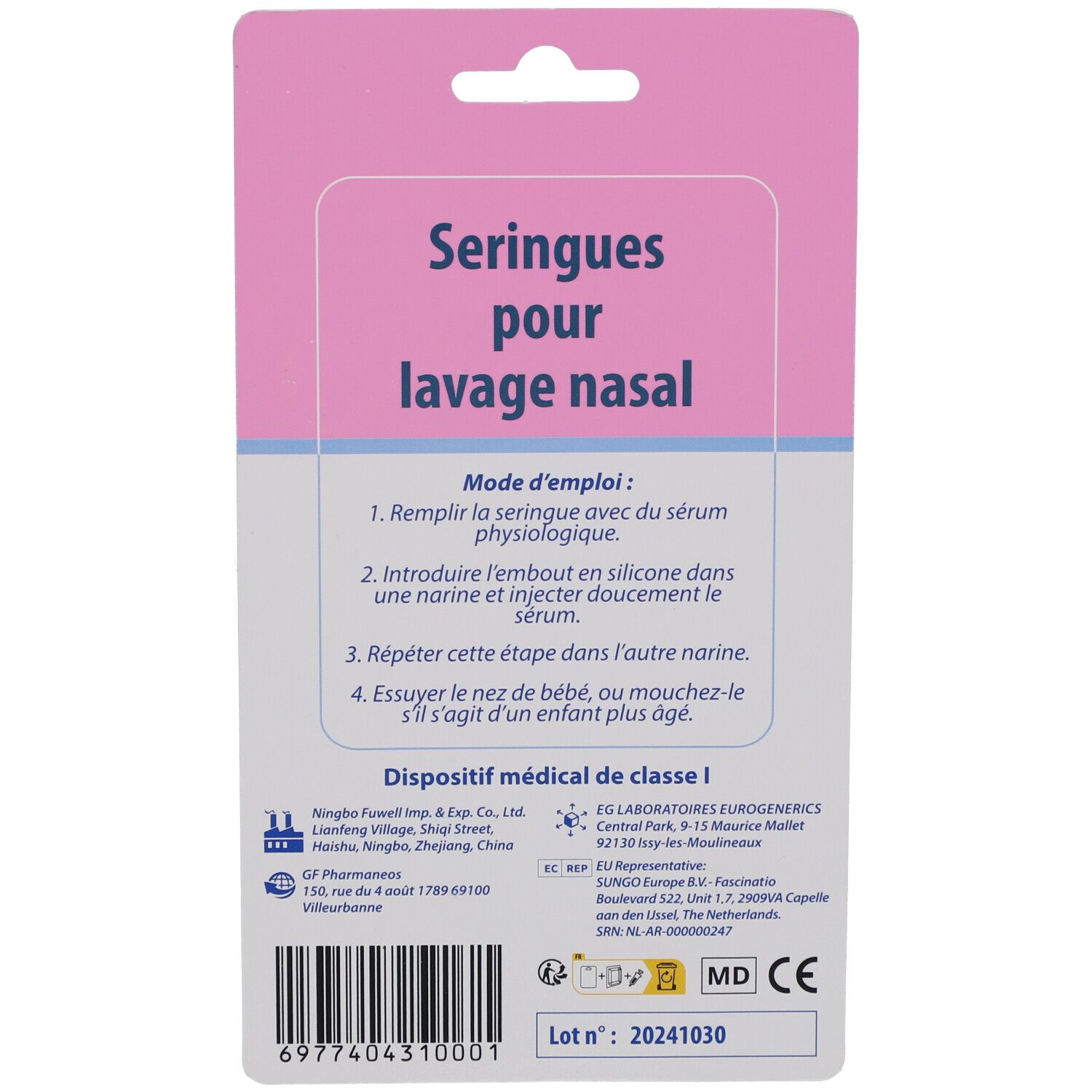 CARE + Seringues nasales bébédès 4 mois- 10 ml, lot de 2 2 pc(s) Seringue(S) view 2