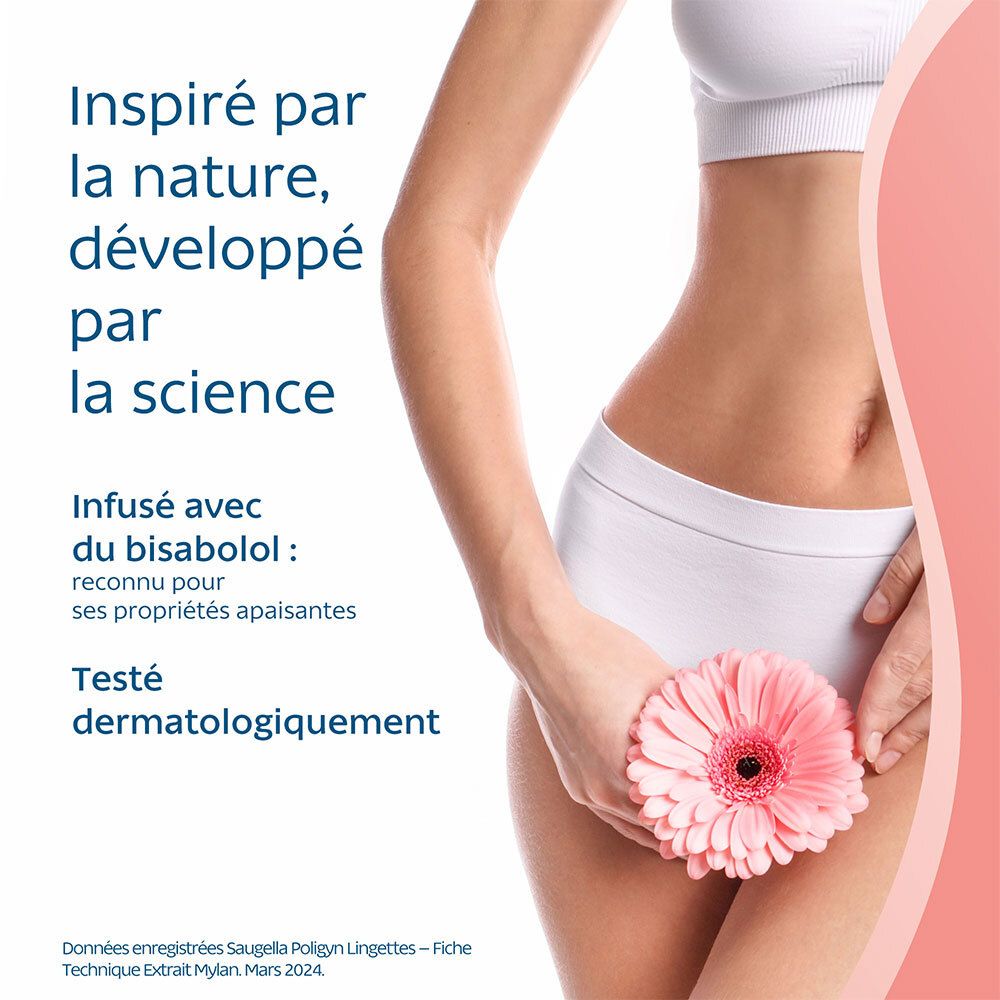 Femme avec fleur. Texte: Inspiré par la nature, développé par la science. Testé dermatologiquement.