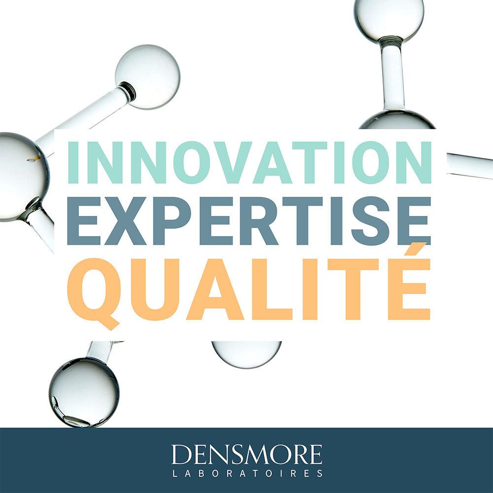 Visuel publicitaire avec les mots Innovation, Expertise, Qualité et logo.