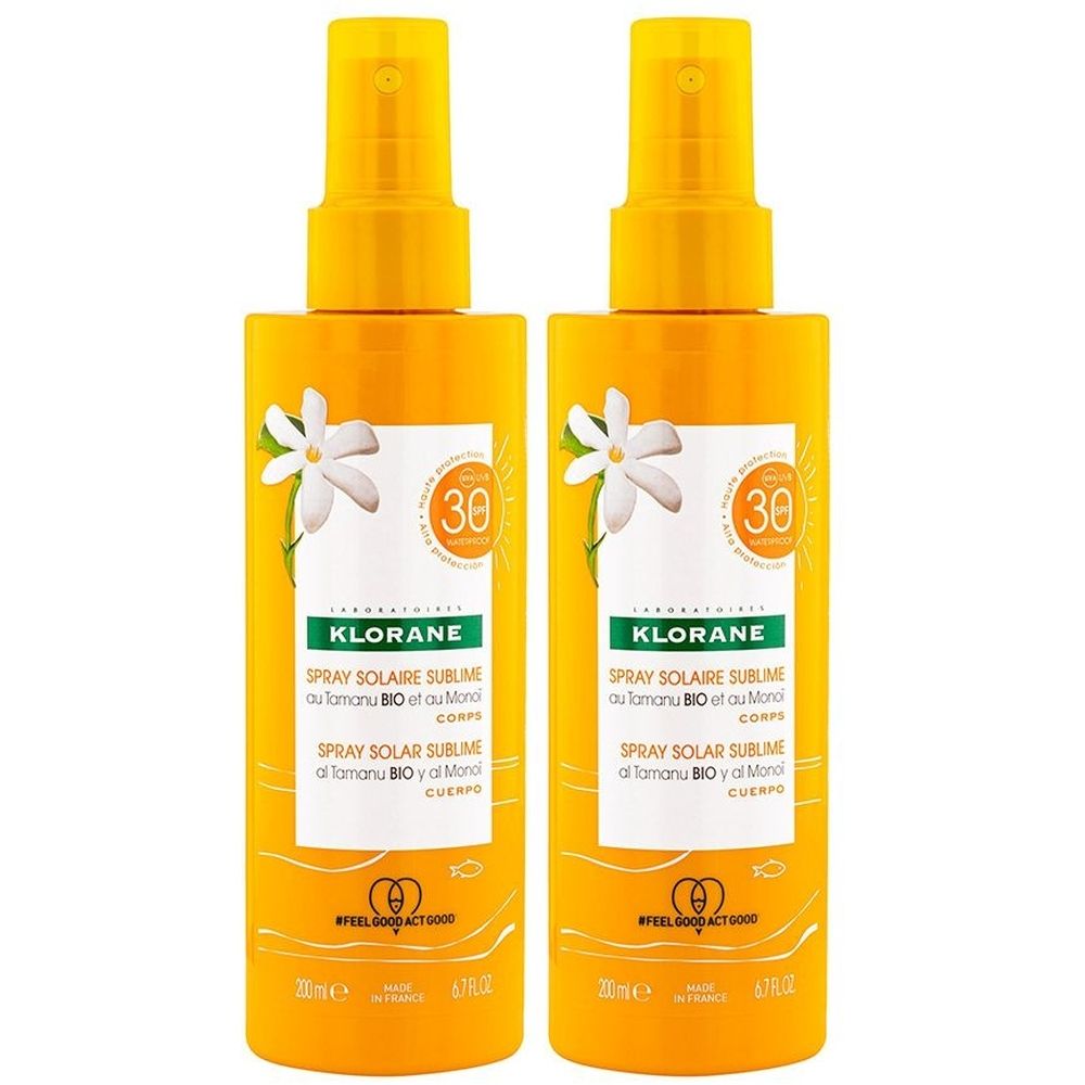 Klorane Sublime Sun Spray mit Monoi und Tamanu LSF 30 Bio