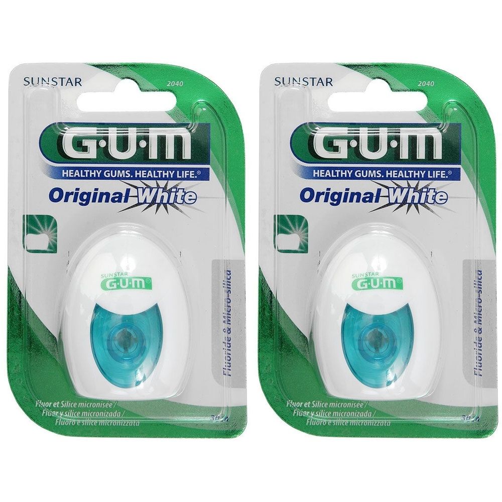 Gum® Original white gewachste fluoridierte Zahnseide
