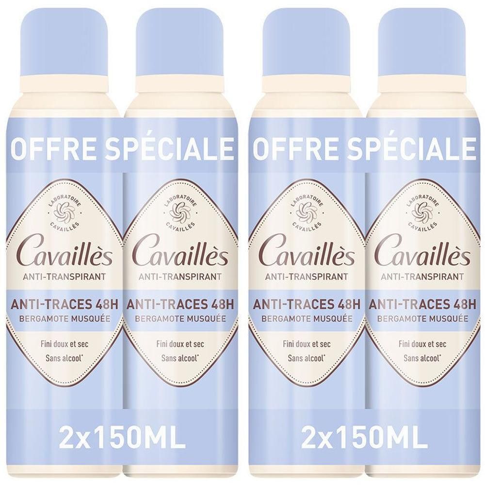 Rogé Cavaillès Anti-transpirant Absorb+ 48h Spray Lot de 2