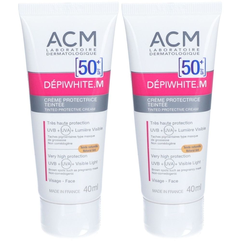 Dépiwhite M Crème Protectrice Teintée SPF 50+ - solaire teintée très haute protectio 2x40 ml Make up