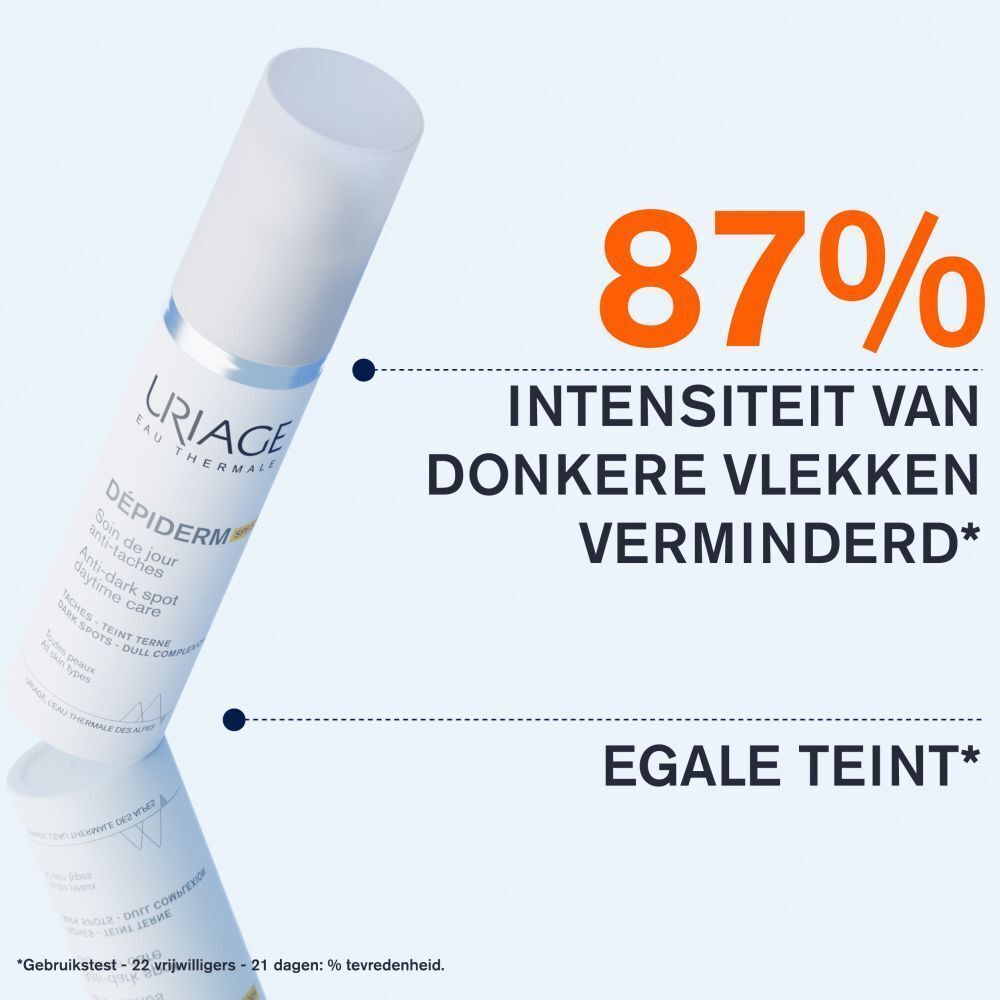 Productafbeelding met tekst: 87% Intensiteit van donkere vlekken verminderd, Egale teint.
