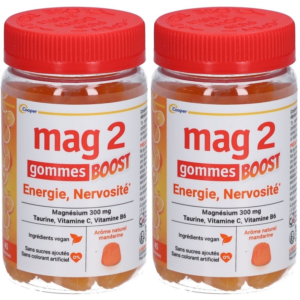 Mag 2 Boost Energie und Nervosität Gummis