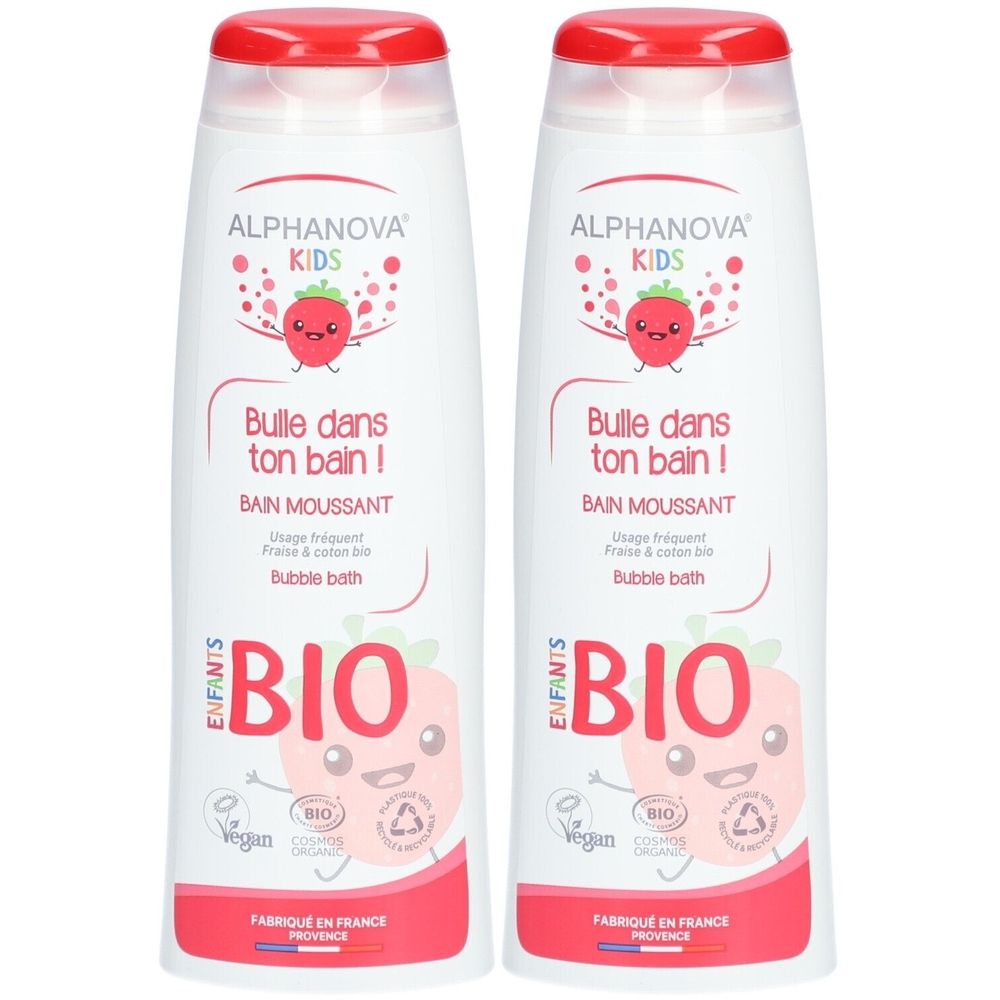Alphanova Kids Bulles dans ton bain ! Fraise & Coton bio