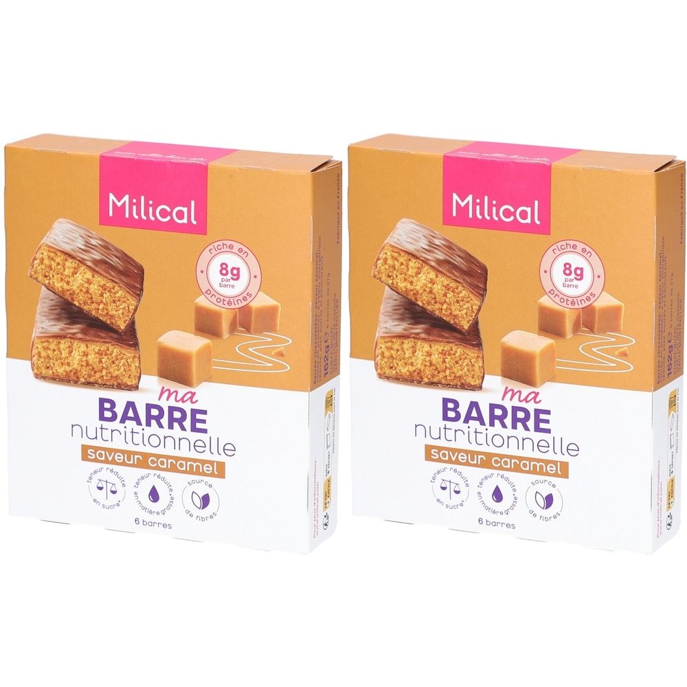 Milical Hyperproteiné Barres Caramel