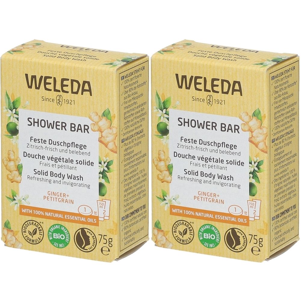 Weleda Bio Vegetarische Dusche Solide Ingwer & Petit Grain