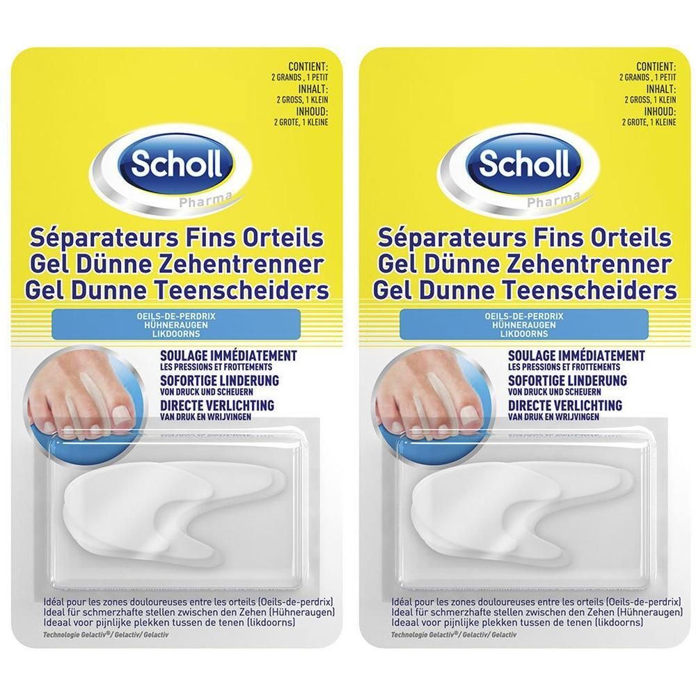 Scholl Pharma Teenverdeler, Dunne teenverdeler, verpakking van 3 stuks
