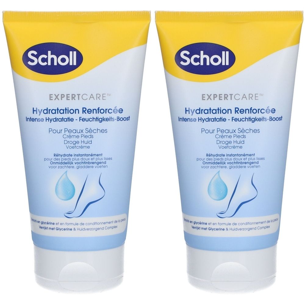 Scholl Crème Pieds Hydratation Renforcée pour Peaux Sèches 150ml