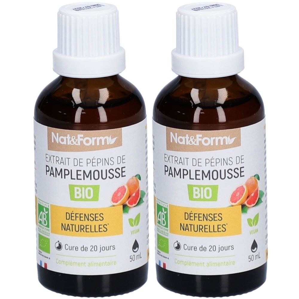 Nat & Form extrait de pépins de pamplemousse bio 800 mg