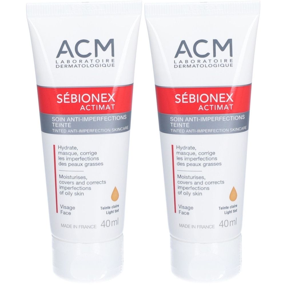 Sebionex Actimat Soin Teinte 40Ml x2 2x40 ml Make up