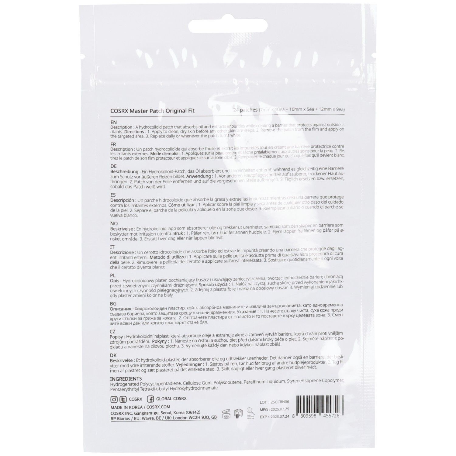 Cosrx Acne Pimple Master Patch 24 Patches