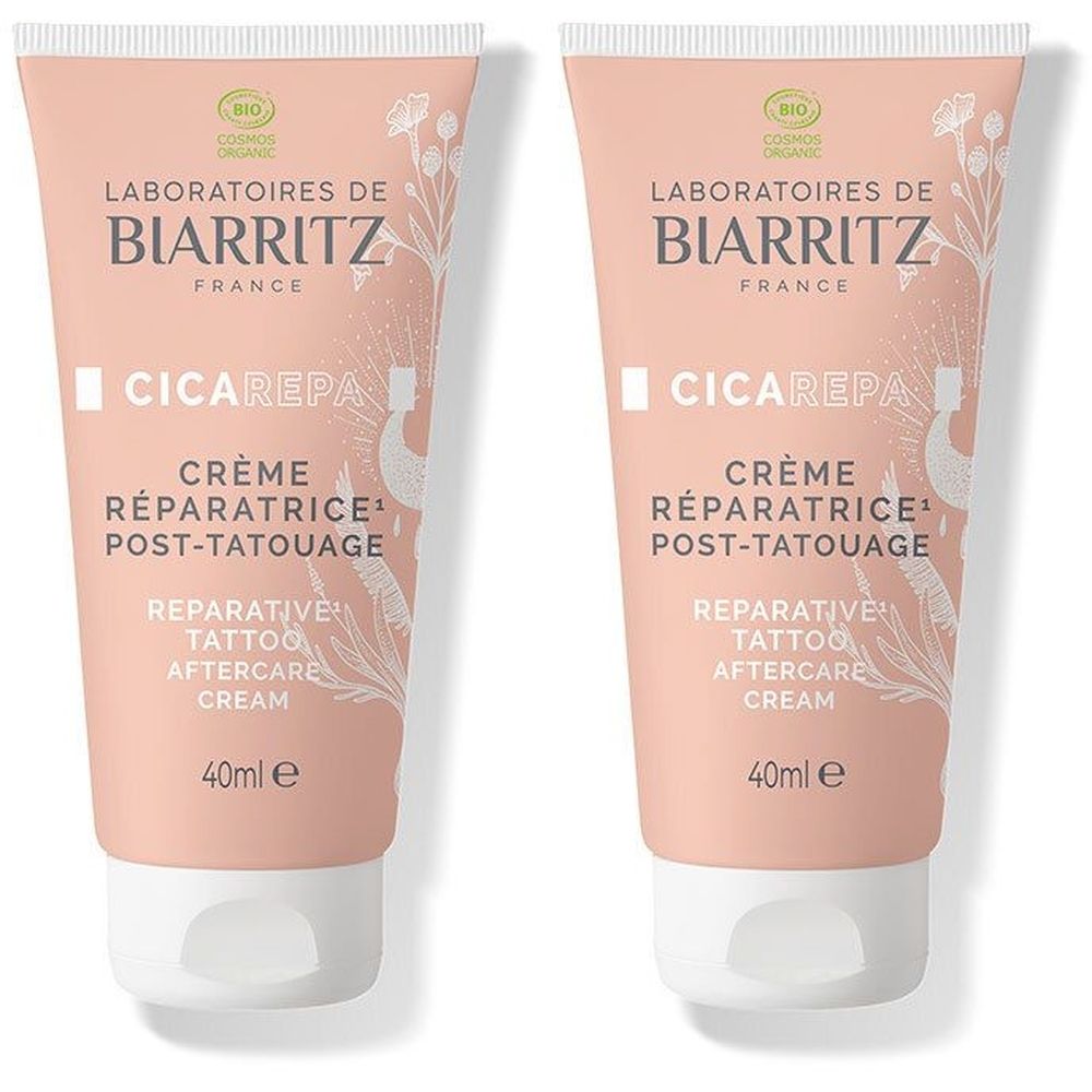 Laboratoires de Biarritz CicaRepa Herstelcrème na tatoeage 2x40 Huidcrème
