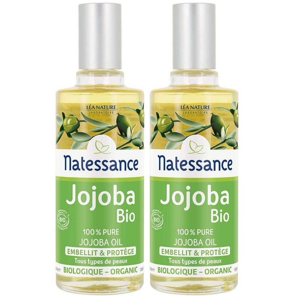 Natessance Huile de Jojoba Bio 100 % Pure Pressée à Froid
