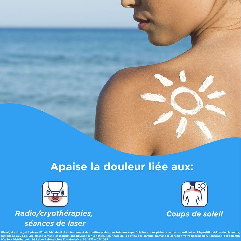 Soleil dessiné en crème blanche sur la peau humaine à la plage.