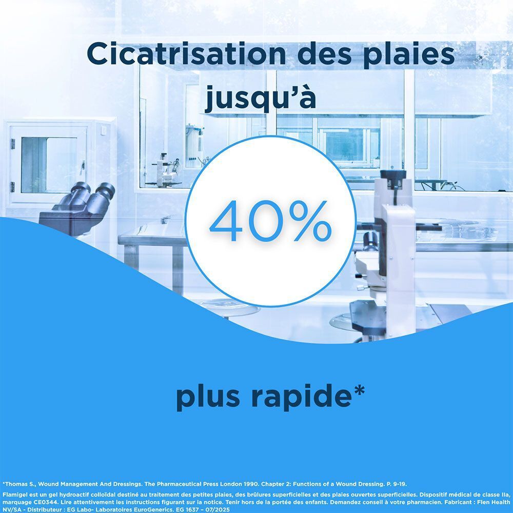 Flamigel gel cicatrisant - plaies et brulûres, coups de soleil - 100g
