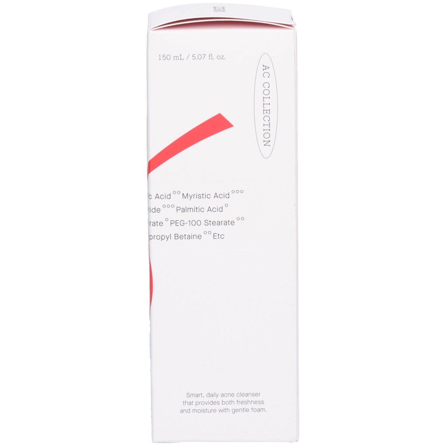 Verpackung mit Text. Aufschrift: AC Collection. Inhaltsstoffe und Volumenangabe: 150 ml / 5.07 fl. oz.