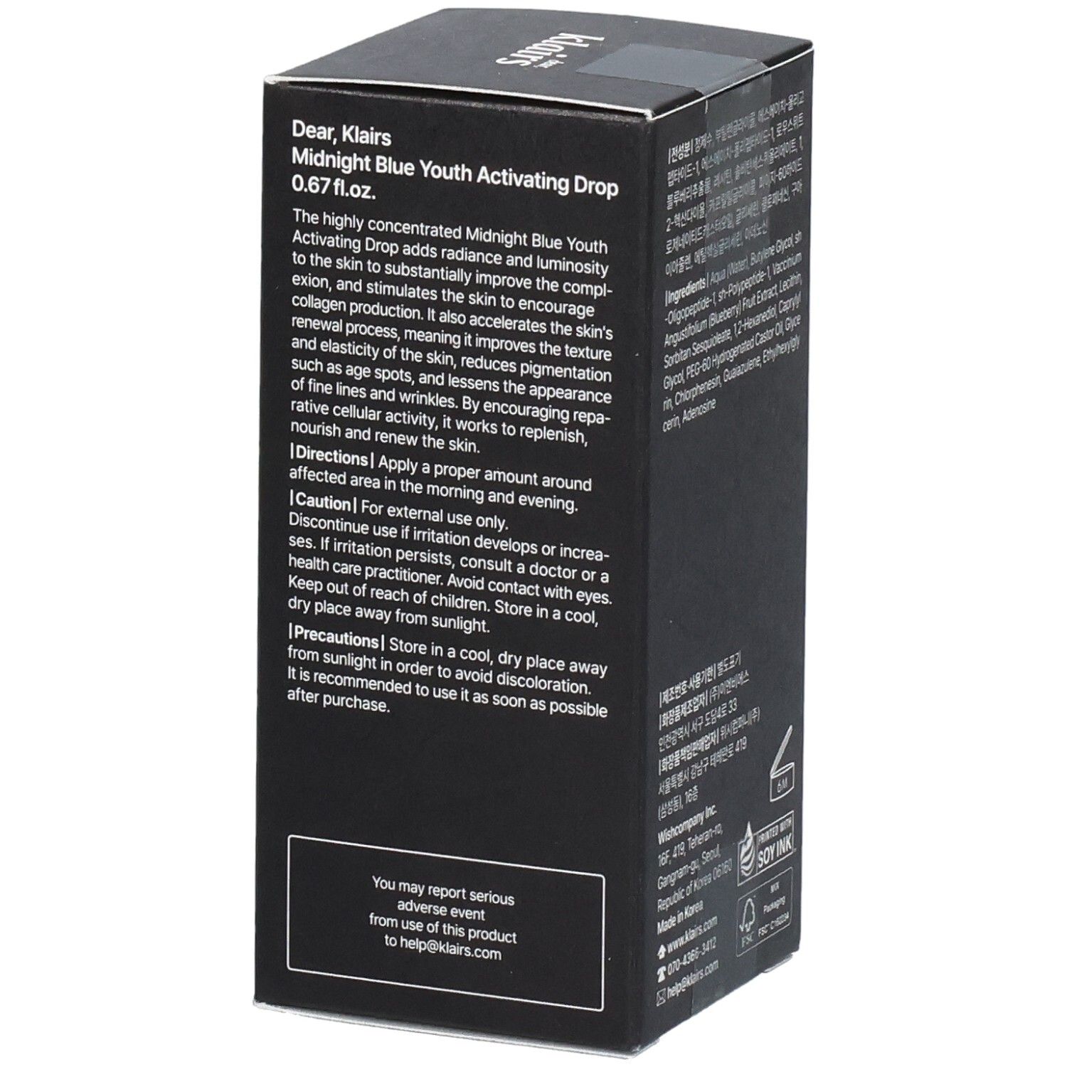 dear Klairs Midnight Blue Youth Activating Drop