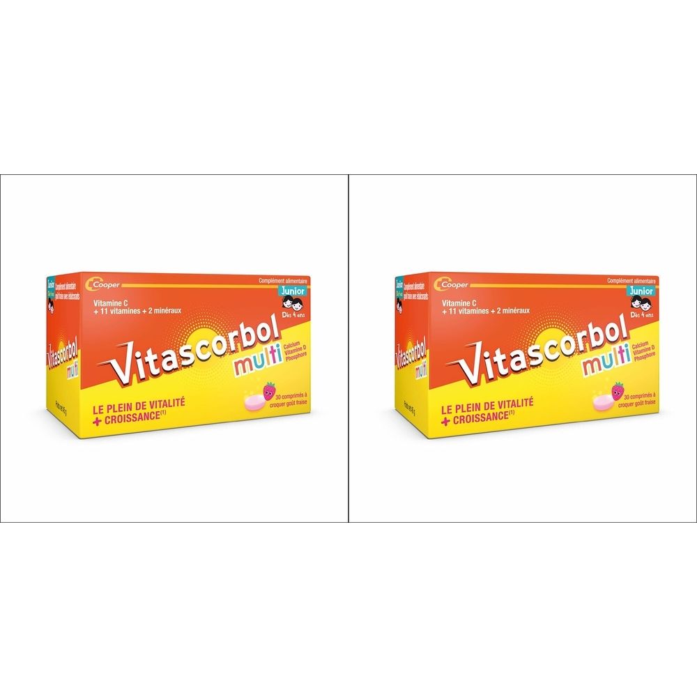 Vitascorbolmulti Junior - Nahrungsergänzungsmittel Vitamin C für Kinder- 30 Tabletten