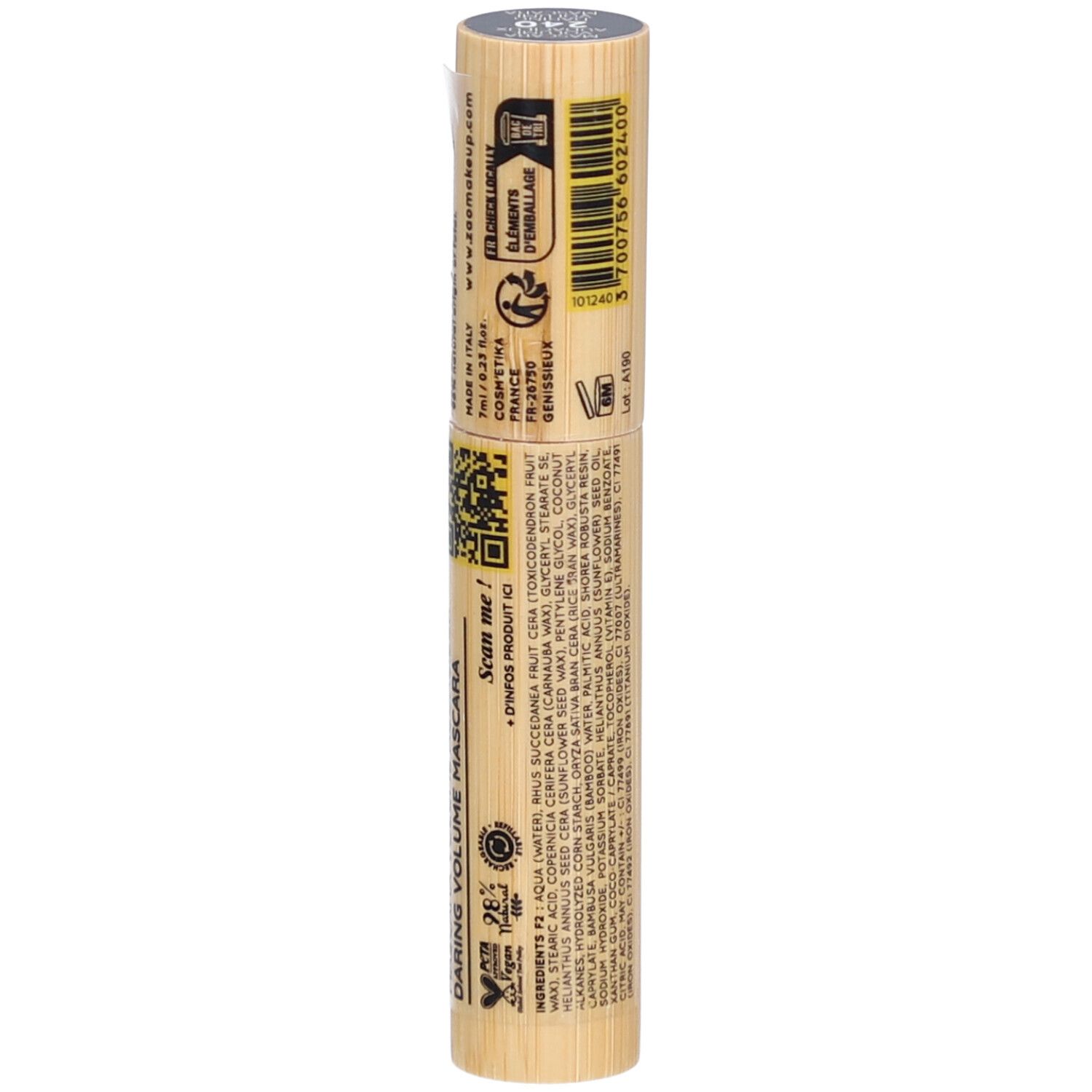 ZAO Mascara Volume Audacieux 240 Noir Intense