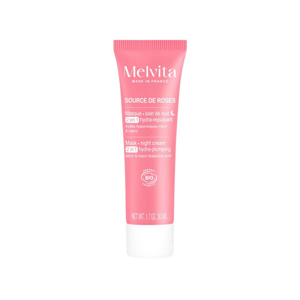 Melvita Rose Masque Nuit 2En1 50Ml 50 ml Gesichtsmaske