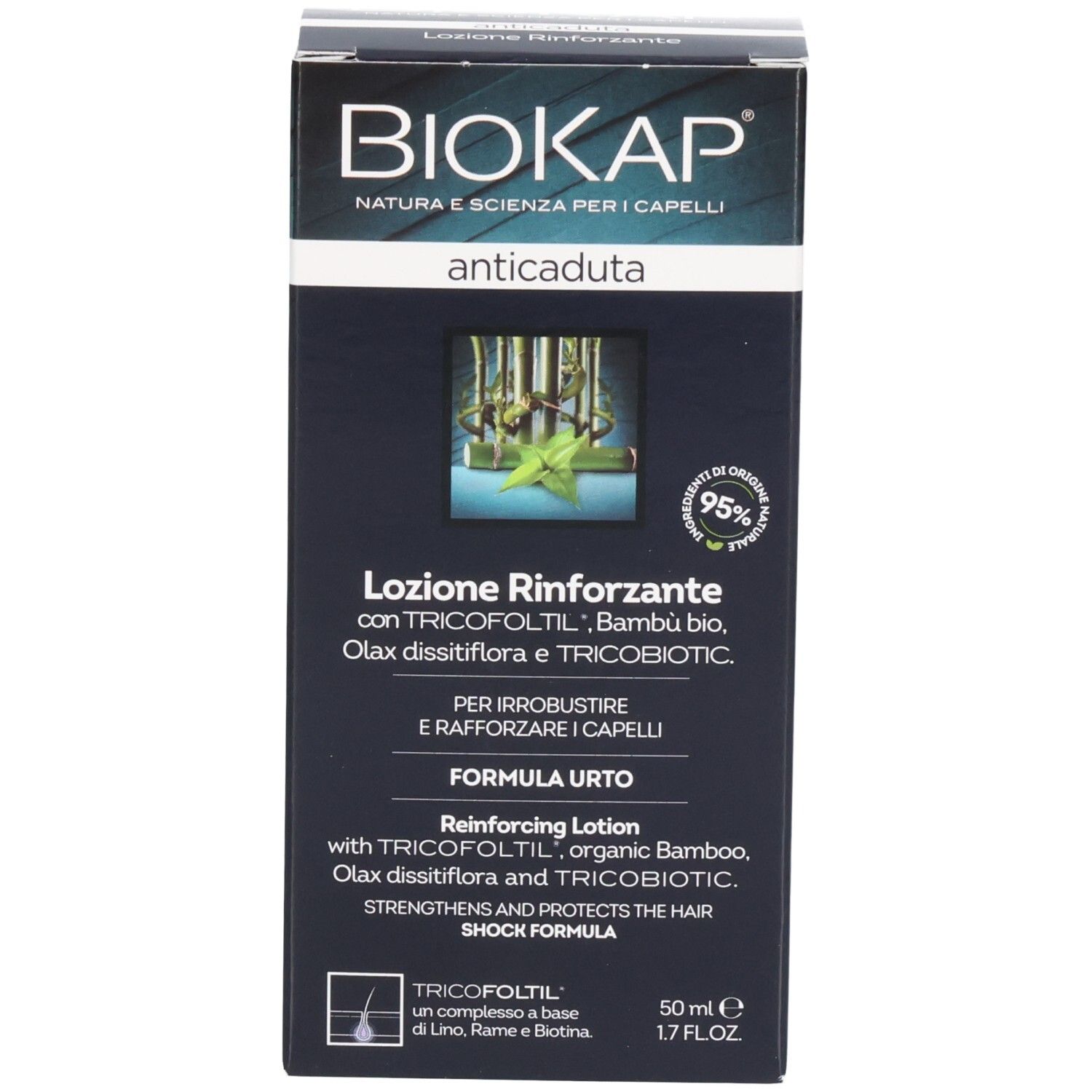 Lotion fortifiante BIOKAP anticaduta, 50 ml.
