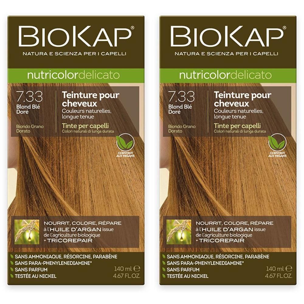 BIOKAP Nutricolor Delicato Teinture pour Cheveux 7.33 Blond Blé Doré