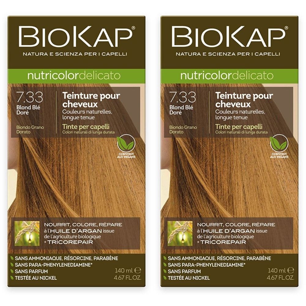 BIOKAP Nutricolor Delicato Teinture pour Cheveux 7.33 Blond Blé Doré