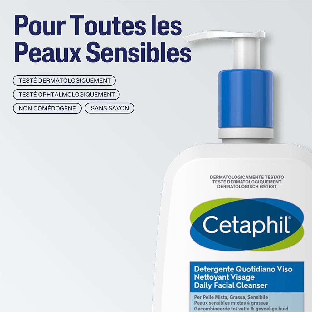 CETAPHIL® Nettoyant visage peaux sensibles mixtes à grasses