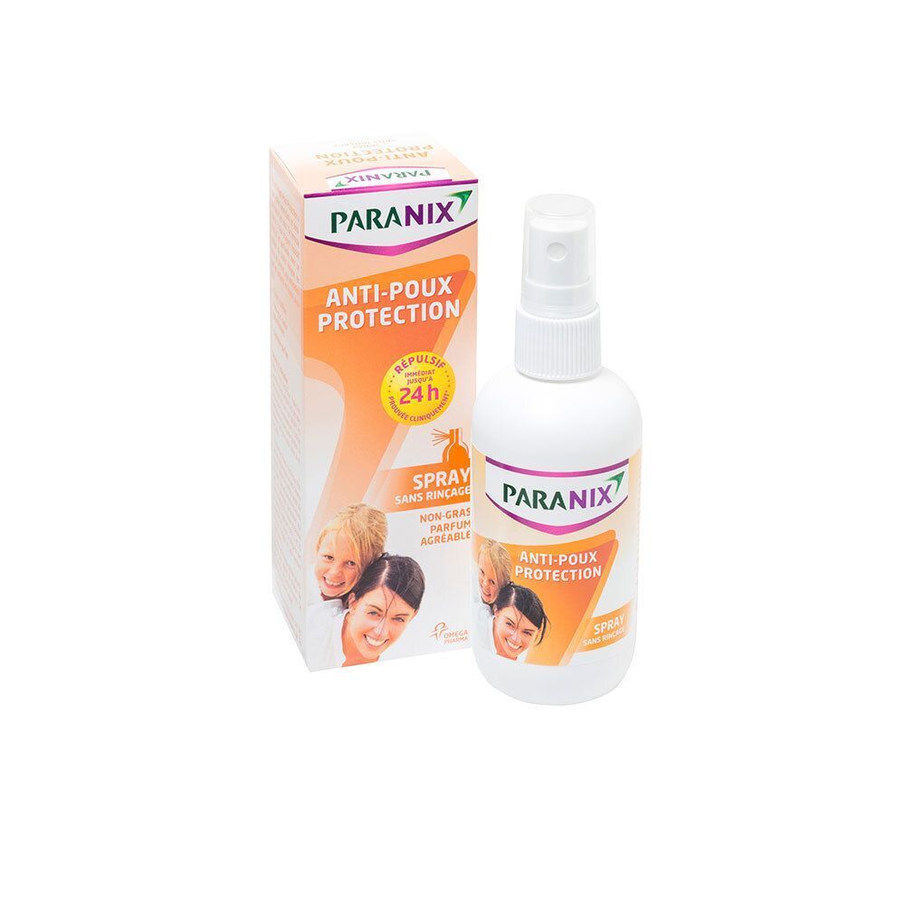 Paranix Spray Sans Rinçage Répulsif Anti-Poux Protection 24h 100ml