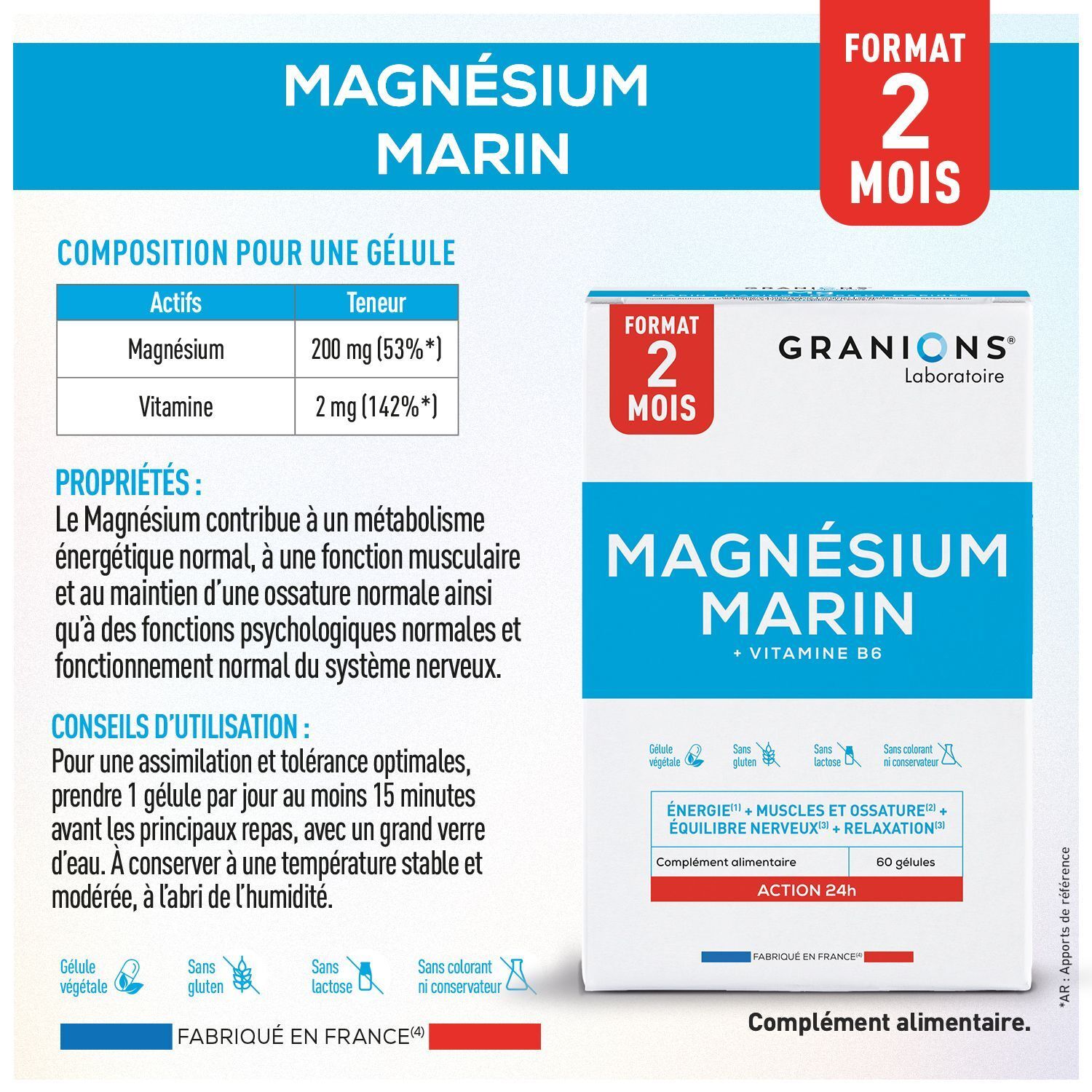 Laboratoire des Granions Magnesium Marin 300 mg