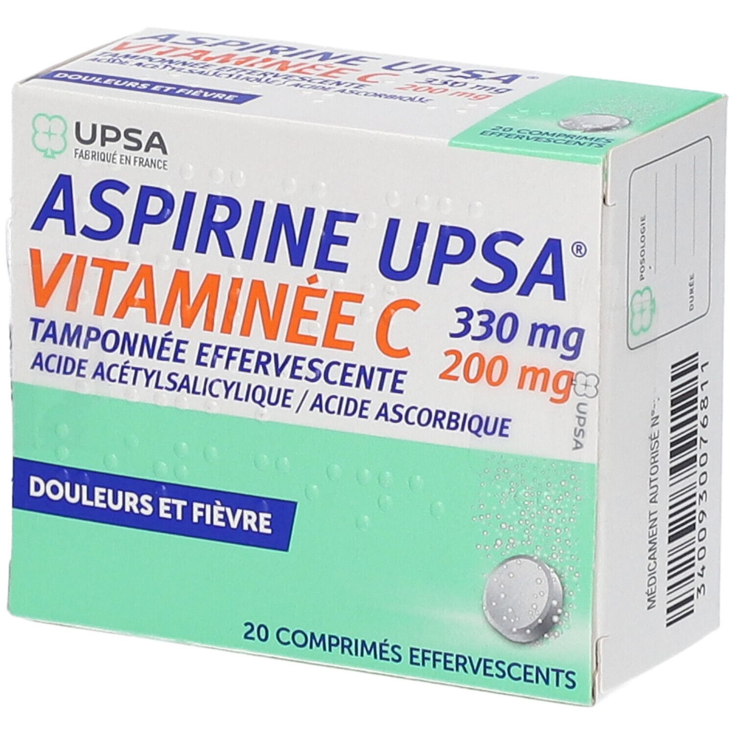 Aspirine Upsa Vitaminée C - Comprimés effervescents