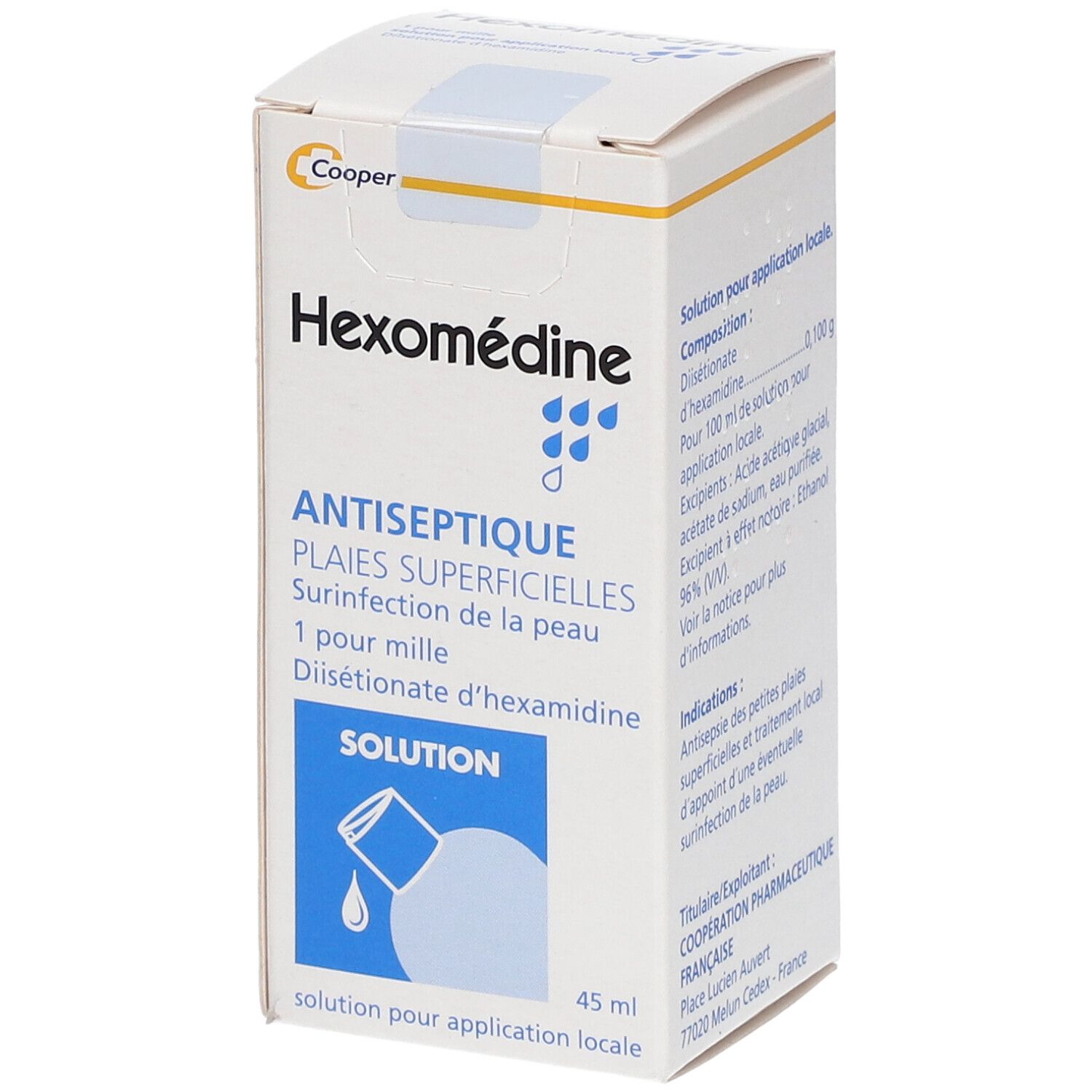Hexomedine Solution 45Ml NF