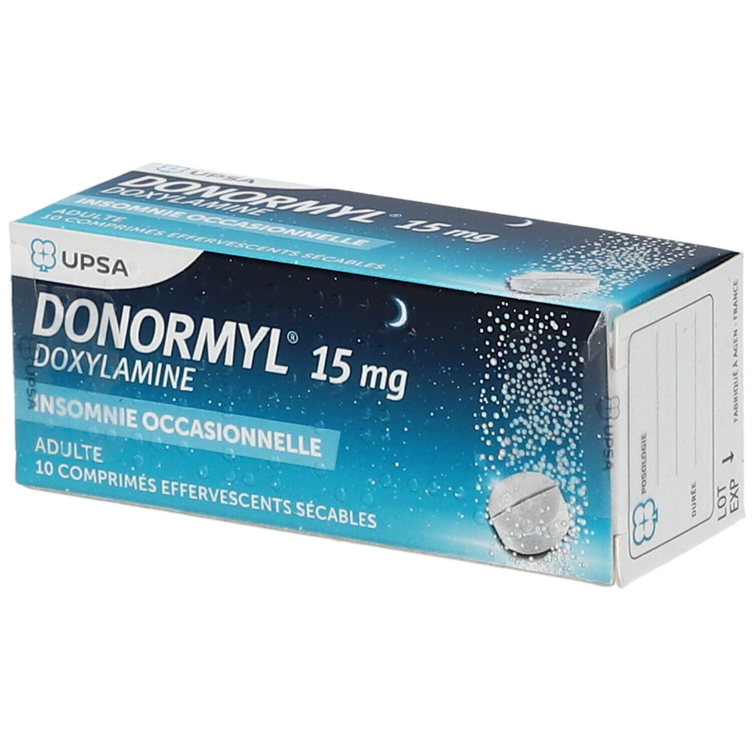 Donormyl 15 mg, comprimé effervescent sécable