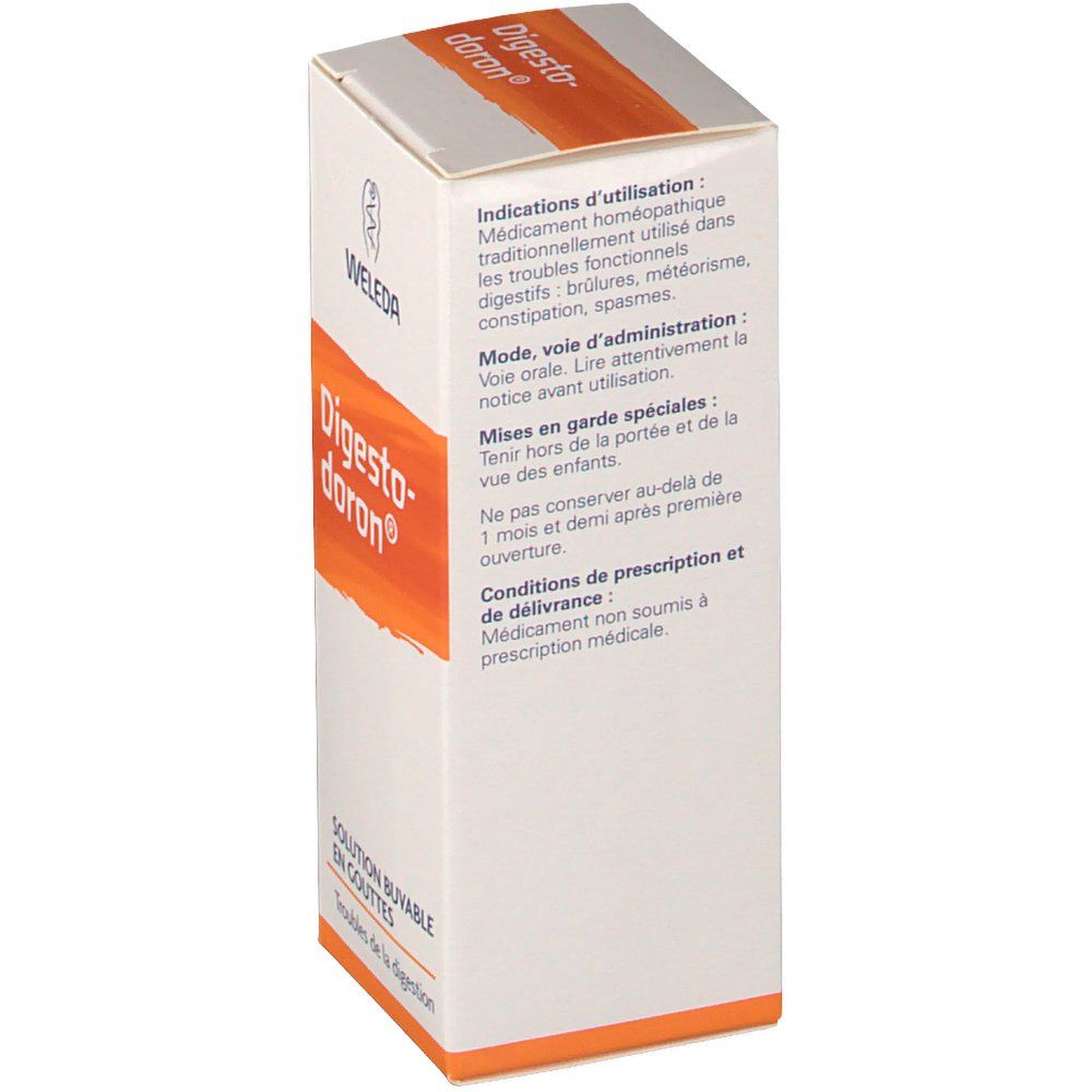 Emballage du produit avec texte en français. Contient des informations d'utilisation et des avertissements. Marque et nom du produit visibles.